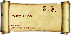 Pautz Huba névjegykártya